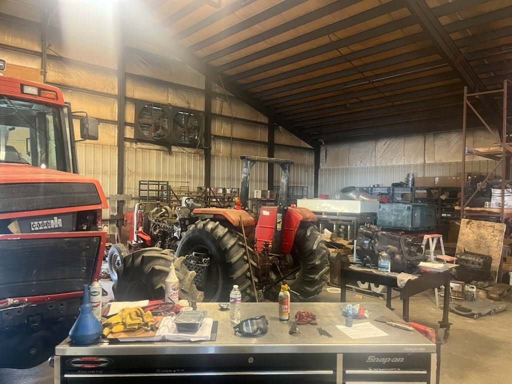 Agricultural equipment repair shop