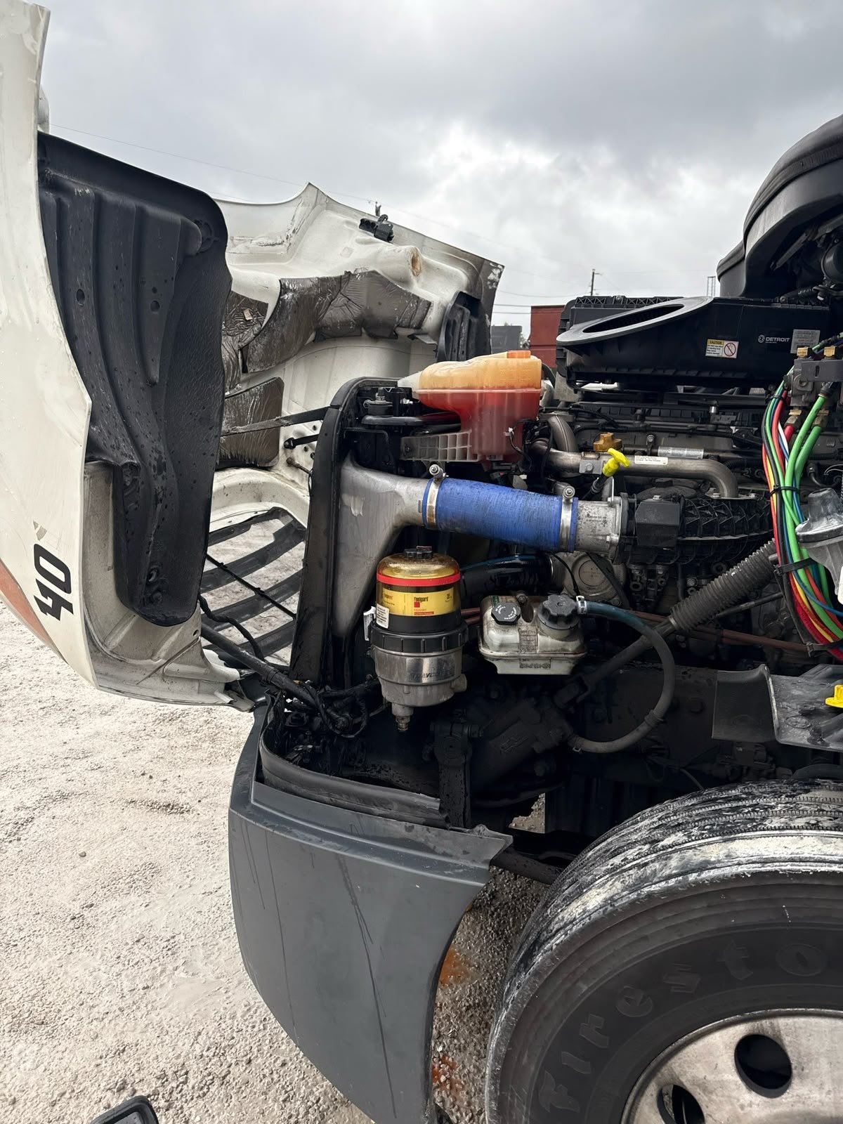 Diesel mechanic performing engine diagnostic repair in Rolla MO