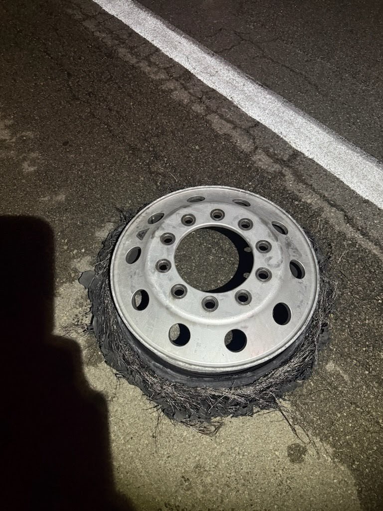 Emergency roadside repair along I-44 near Rolla